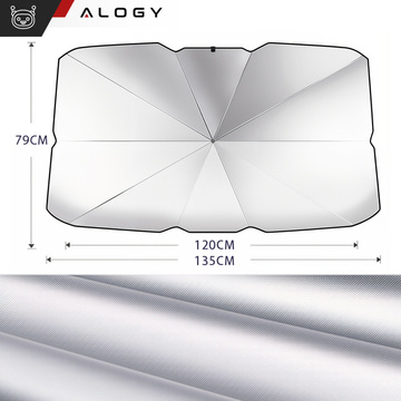 Car sunshade for car car sunshade UV Alogy Car L 135x79cm black