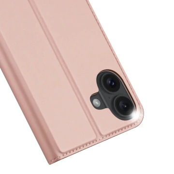 Захисний чохол Dux Ducis Skin Pro рожевого кольору з відкидною кришкою для iPhone 16