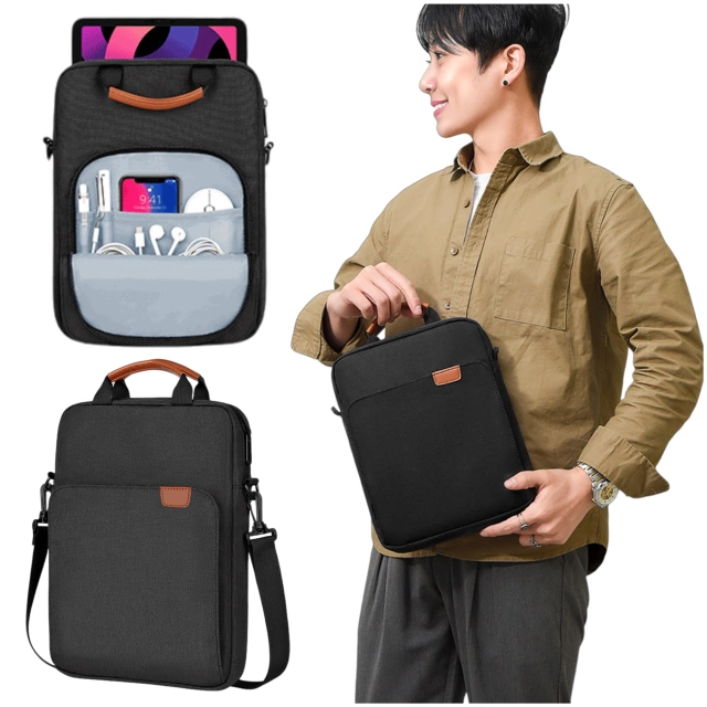 Taška na notebook / iPad Pro Air / tablet 11-13 palcové pánske unisex puzdro na ramenný popruh puzdro Alogy puzdro čierne