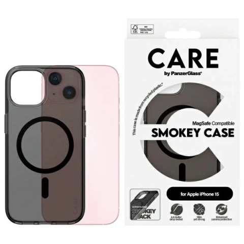 iPhone 15 CARE by PanzerGlass Urban Combat Case 6.1" Transparent