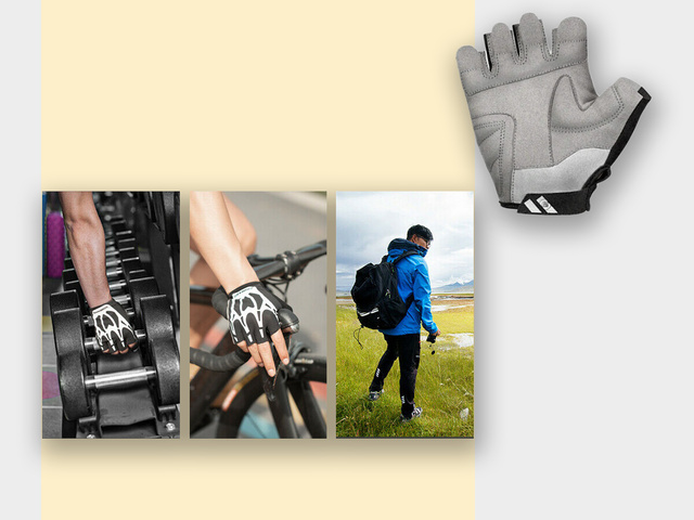 M RockBros S227BK-M велосипедні рукавички без пальців