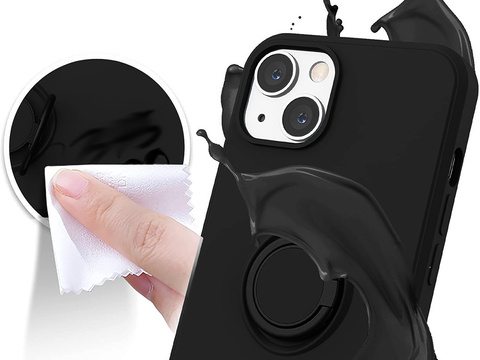 Силіконовий чохол Ring Ultra Slim Alogy для Apple iPhone 13 Mini Black Glass