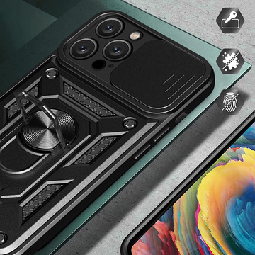 Чохол Alogy Camshield Stand Ring Case with Camera Cover для Apple iPhone 14 Pro Max Glass