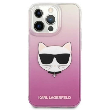 Karl Lagerfeld KLHCP13XCTRP iPhone 13 Pro Max 6,7" pevné pouzdro růžové / růžové Choupette Head