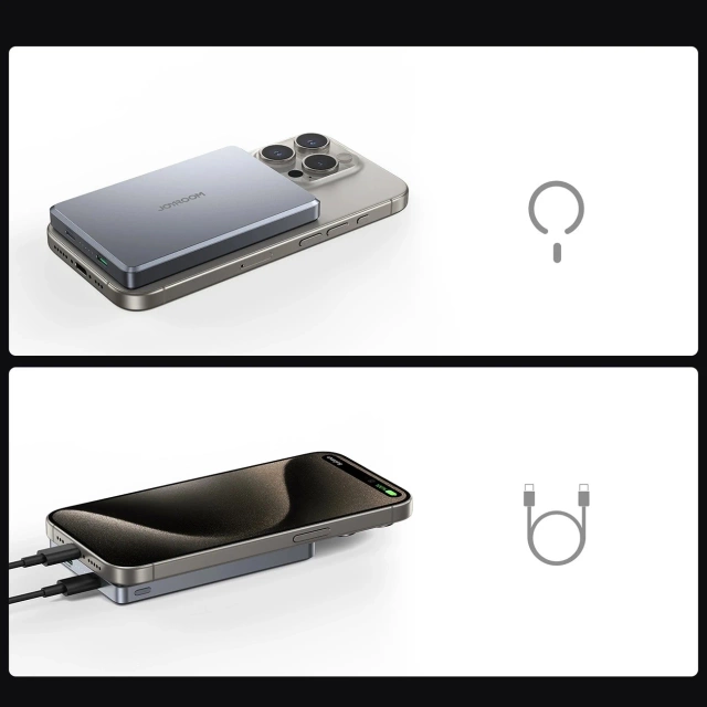 Powerbank Joyroom JR-PBM08 Pro 10000mAh Bezprzewodowy Szary