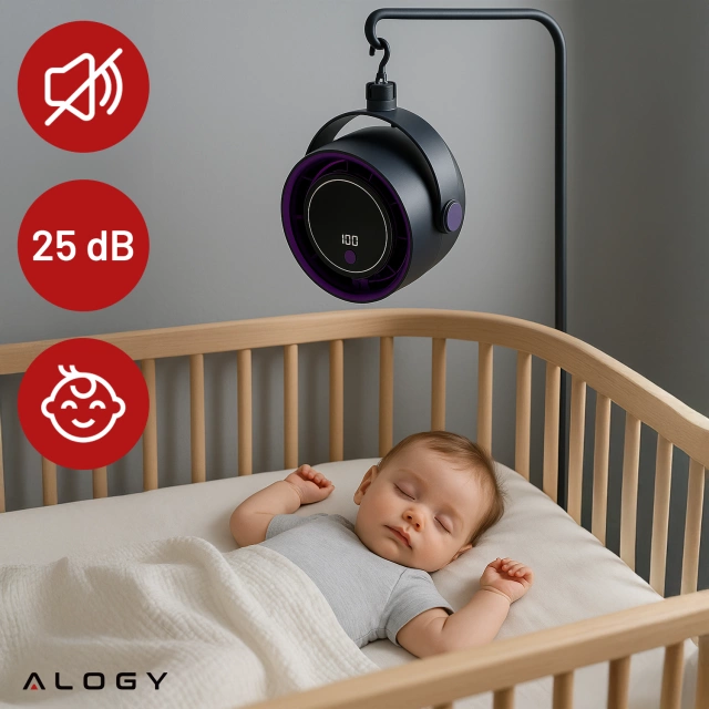 Stolný ventilátor stojaci ventilátor malé obehové čerpadlo s klipom bezdrôtové ručné 500mAh USB-C Alogy White