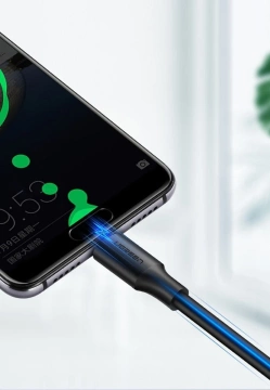 Uzelený kabel USB – USB typu C 480 Mb/s 3 A 1,5 m černý (US287 60117)