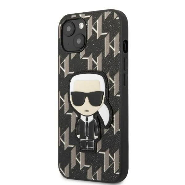 Захисний чохол для телефону Karl Lagerfeld KLHCP13SPMNIKBK для Apple iPhone 13 Mini 5.4" hardcase чорний/чорний Monogram Ikonik Patch