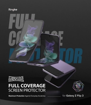 Protective foil ringke id 2-pack galaxy z flip 3