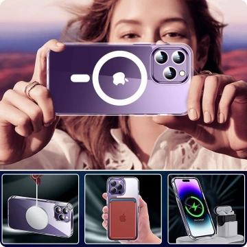Hülle Flexair Hybrid Magsafe für Samsung Galaxy S24 Ultra Clear
