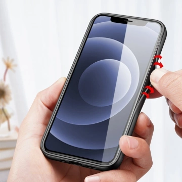 Kryt puzdra Dux Ducis Fino pokrytý nylonovým materiálom iPhone 13 mini zelený