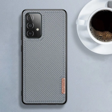 Dux Ducis Fino case cover covered with nylon material Samsung Galaxy A72 4G gray