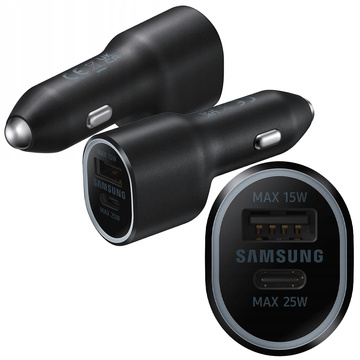 Original Samsung EP-L4020NBEGEU USB TYPE-C 15W/ 25W Black Car Charger