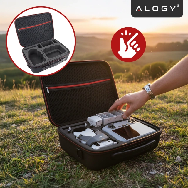 Чохол для DJI Mini 4 Pro / DJI Mini 3 Pro / Mini 3 Drone Hard with Strap Hard Case Alogy Black