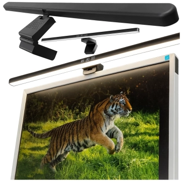 Lampka LED na Monitor komputer Biurko Alogy ProView™ Regulowana dotykowa na szerokie biurko Czarna