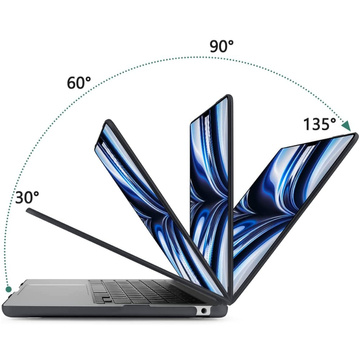 Pevné pouzdro Alogy pro Apple Macbook Air 13 2022 M2 Matte Black Bag do 15,6"