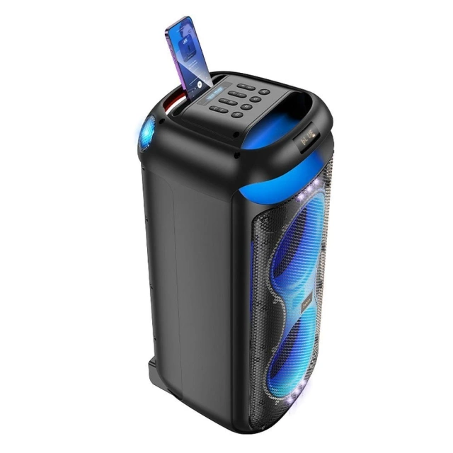 Karaoke sada HOCO HA13 Max 60W, RGB LED, 2× bezdrátové TWS mikrofony