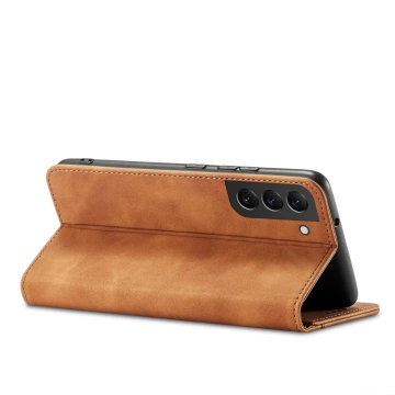 Magnet Fancy Case Cover для Samsung Galaxy S22 (S22 Plus) Сумка Wallet Card Holder Коричневий