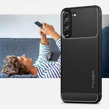 Чохол для Samsung Galaxy S22 case Spigen Rugged Armor Matte Black