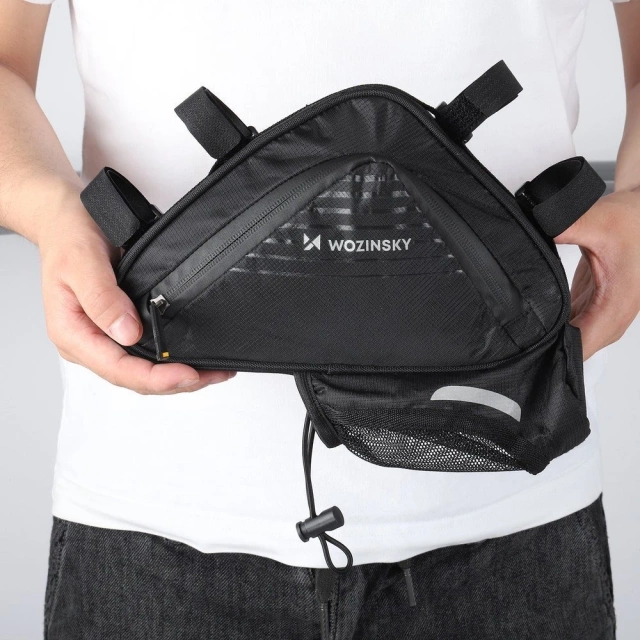 Велосипедна сумка Wozinsky під раму 1.5л чорна (WBB23BK)