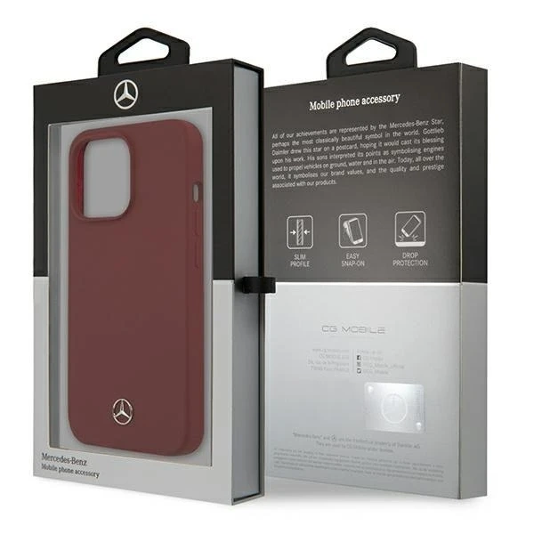 Захисний чохол Mercedes MEHCP13LSILRE для Apple iPhone 13 Pro / 13 6.1" red/red hardcase Silicone Line