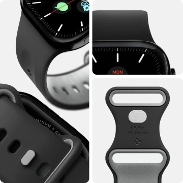 Pasek Spigen Nano Pop do Apple Watch 44/45/46/49 mm Czarno-Szary
