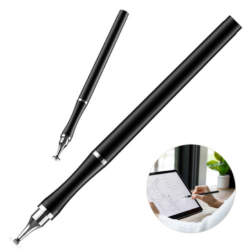 Alogy dotykové kapacitné dotykové pero 2 v 1 pre obrazovku tabletového telefónu Čierna