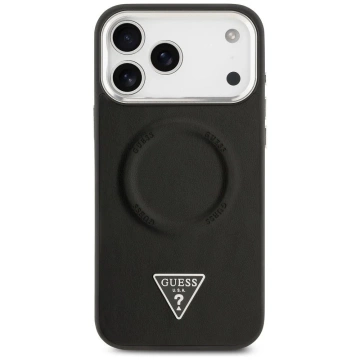 Etui Guess Triangle Logo MagSafe na iPhone 17 Pro Max - Czarny