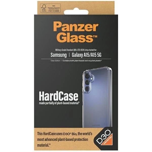 Чохол для Samsung Galaxy A15 5G/4G PanzerGlass HardCase D3O MagSafe Transparentne