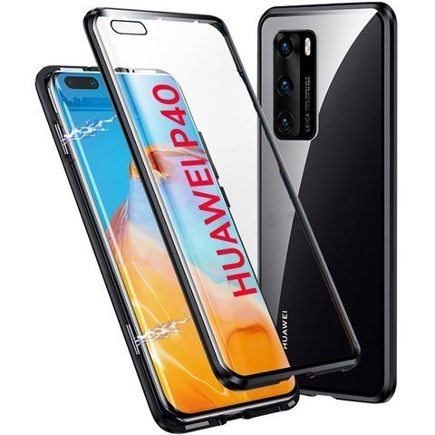 Obojstranné magnetické sklenené puzdro Dr.Fit pre Huawei P40 Black