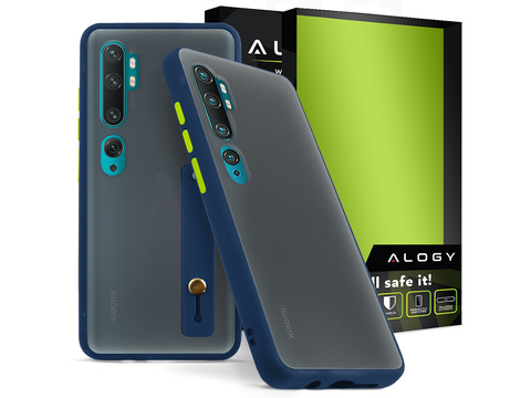 Pouzdro Alogy Bumper s páskem pro Xiaomi Mi Note 10/10 Pro Navy blue