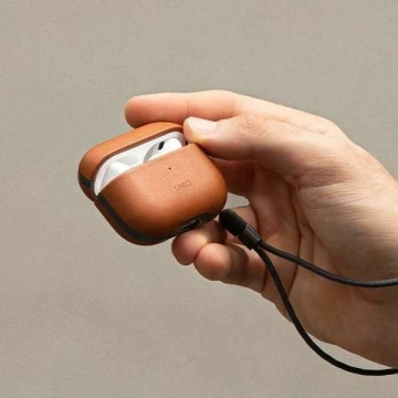 UNIQ Terra Earphone Protective Case for AirPods Pro 2nd Gen. Genuine Leather brown/toffee brown