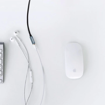 Кабель UGREEN адаптер подовжувач AUX mini jack 3,5 мм 2м синій (AV118)