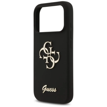 Etui Guess Silicone Big 4G Script do iPhone 17 Pro Black