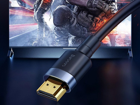 Кабель Baseus Cafule FULL HD 4K 60Hz 3D HDMI-HDMI 2.0 5м чорно-сірий