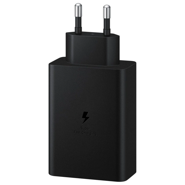 Samsung nástěnná nabíječka 2x USB Type C / USB PPS, Power Delivery PD 65W, QC 3.0, AFC, FCP černá (EP-T6530NBEGEU)