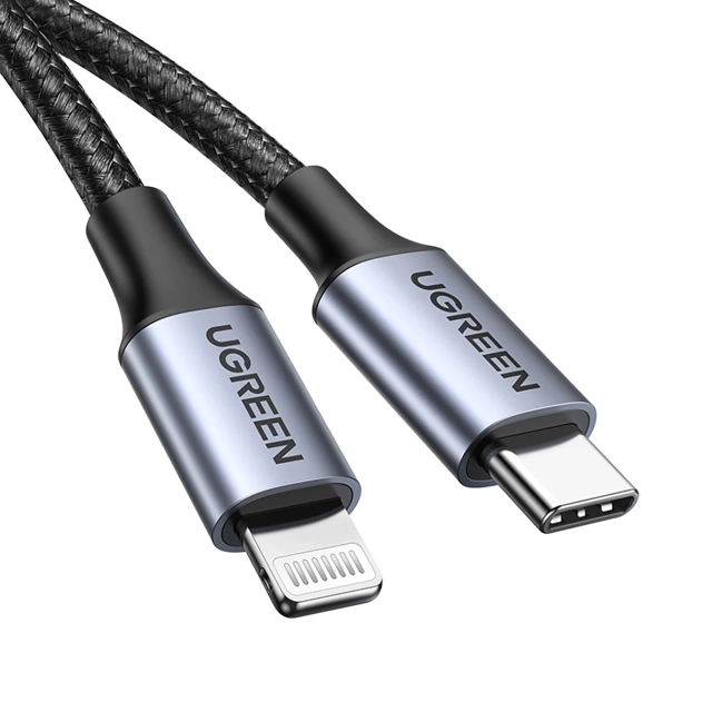 Kabel USB-C – Lightning 1m Ugreen US304 60759 MFi 3A Szary