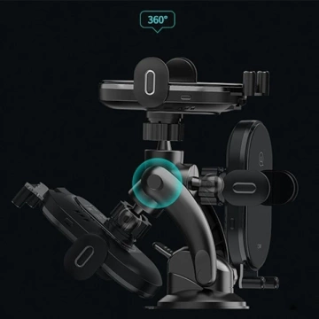USAMS US-CD131 15W Automatický indukční držák na sklo/desku černá/černá CD131ZJ01