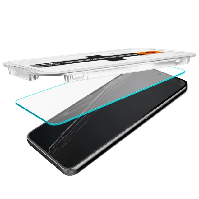 2x Tempered Glass Screen Protector Spigen Glas.Tr "EZ FIT" for Samsung Galaxy S23 Clear