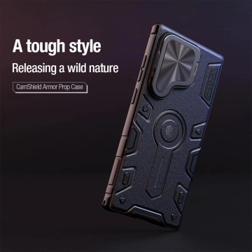 Puzdro Nillkin CamShield Armor Prop Case pre Samsung Galaxy S24 Ultra - čierne