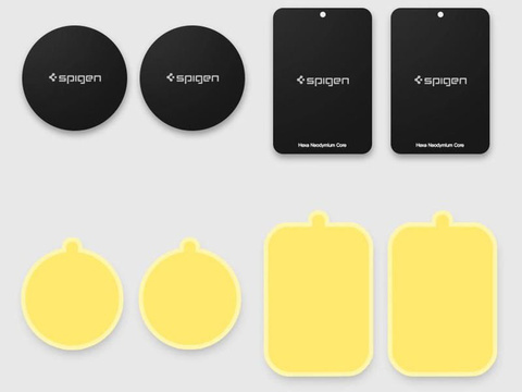 Spigen Kuel Metal Plates 4x Mocne blaszki do uchwytów Black