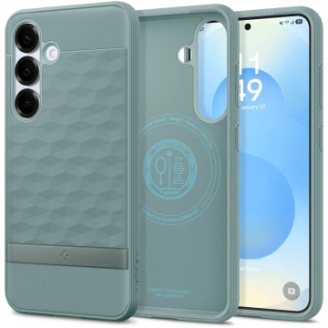 Samsung Galaxy S25 Sage Green Spigen Parallax Mag MagSafe Case