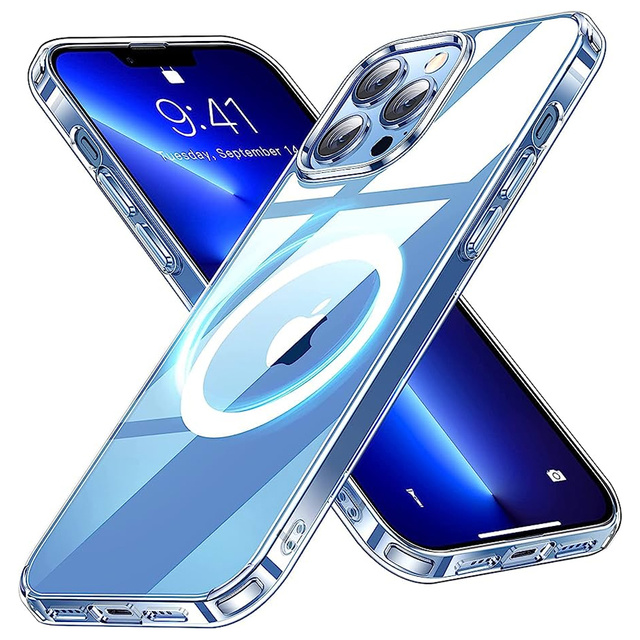 Etui ochronne Ultra Slim Mag obudowa do MagSafe case do Qi do Apple iPhone 13 Pro Max Clear