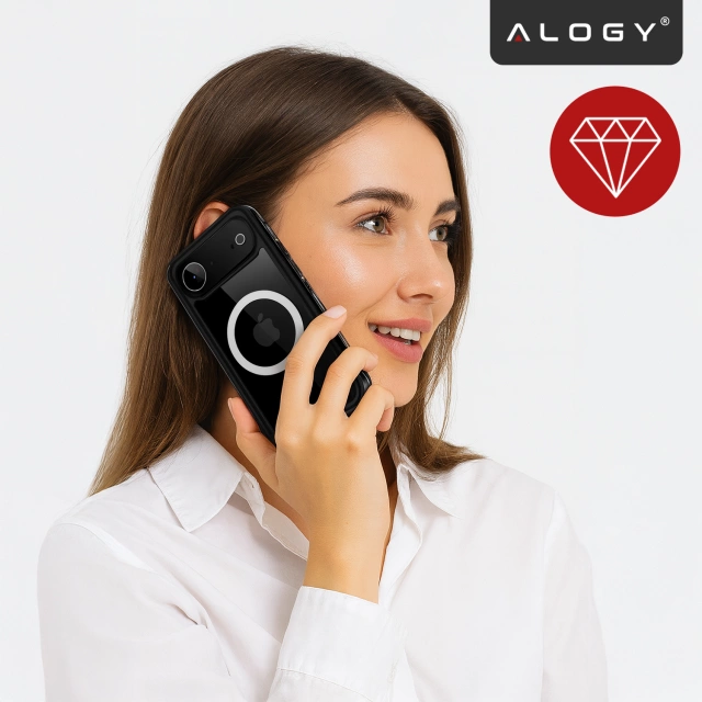 Alogy HydroArmor™ IP68 Case for Apple iPhone 17 Air 6.6", 360° Armored Case with Clear Back, MagSafe Compatible, Black