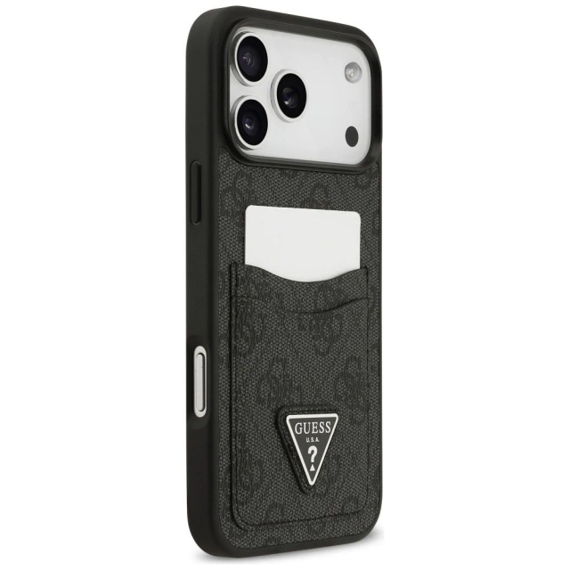 Etui Guess do iPhone 17 Pro Max 4G Double Card Triangle Black
