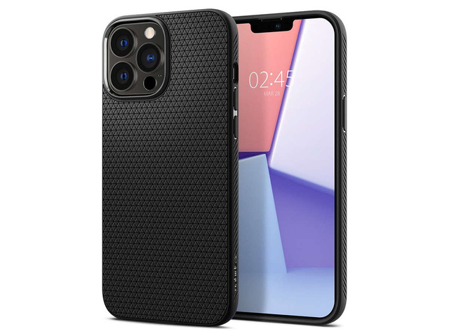 Spigen Liquid Air Hülle für Apple iPhone 13 Pro Mattschwarzes Glas