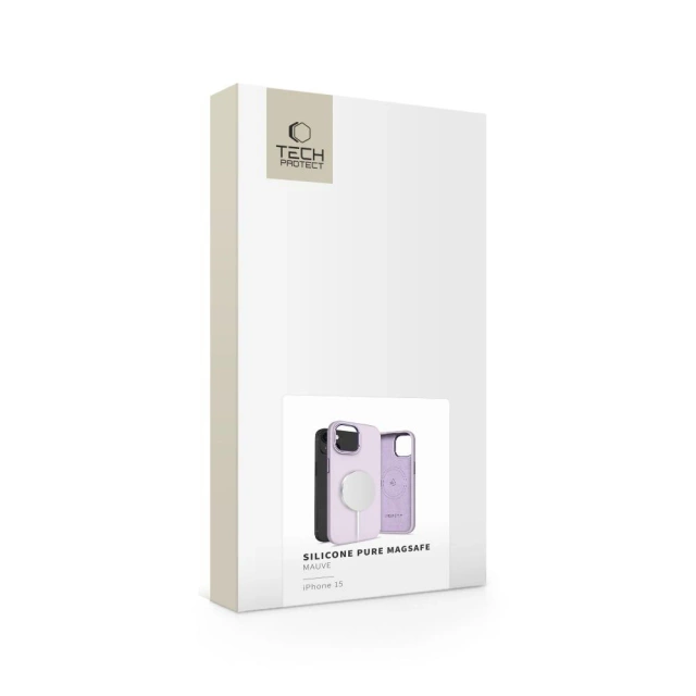 Etui do iPhone 15 Tech-Protect Silicone Pure MagSafe Mauve