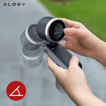 Stolný ventilátor stojaci ventilátor malé obehové čerpadlo s klipom bezdrôtové ručné 500mAh USB-C Alogy White
