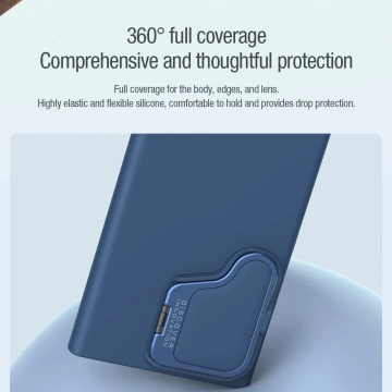 Силіконовий чохол Nillkin CamShield Silky Prop для Samsung Galaxy S24 Ultra - чорний