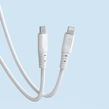 Kábel Dudao, kábel USB typu C - Lightning 6A 65W PD biely (TGL3X)